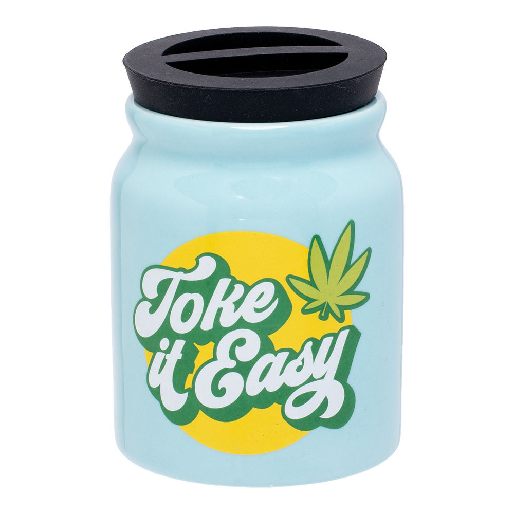 Fujima Happy Hemp Ceramic Stash Jar | 4.5" - Smoke N’ Poke