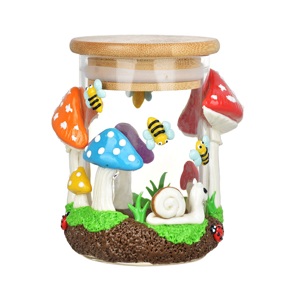 Pulsar Shrooms In The Wild Glass Jar - 4.25" - Smoke N’ Poke