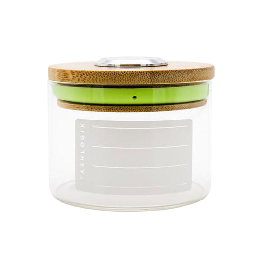 Stashlogix Bamboo Lid SmartJar w/ Analogue Humidity Sensor - Smoke N’ Poke