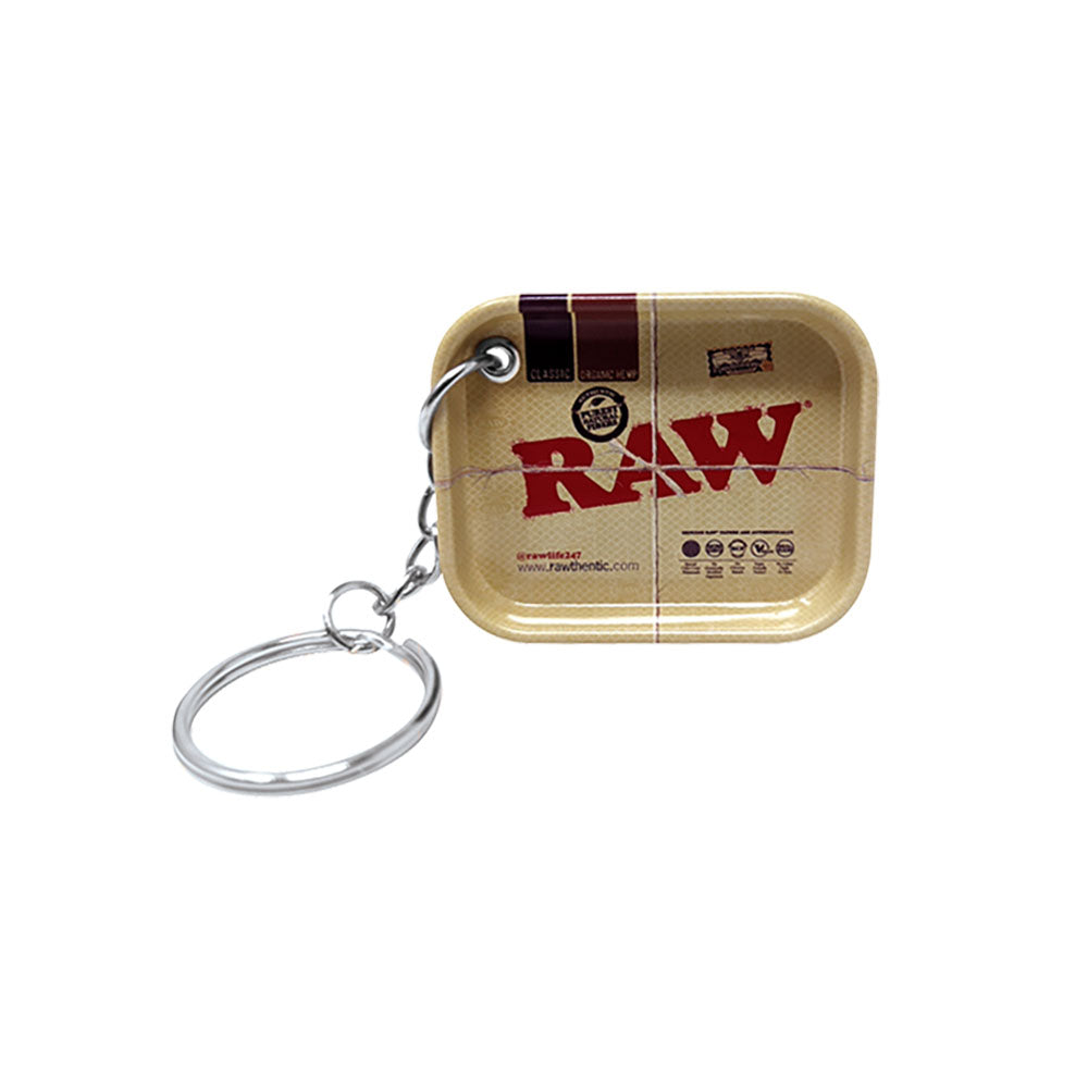 RAW Tiny Rolling Tray Keychain - 1.8"x1.5" - Smoke N’ Poke