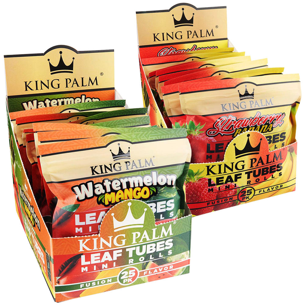 King Palm Fusion Flavor Leaf | 25pk | Mini | 8pc Display - Smoke N’ Poke