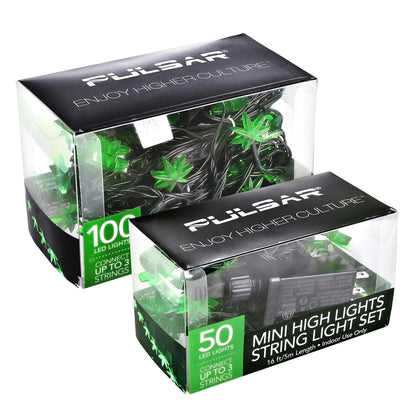 Pulsar Mini High Lights Hemp Leaf LED String Light Set - Smoke N’ Poke