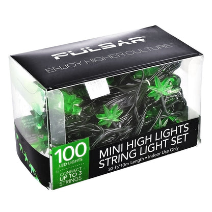 Pulsar Mini High Lights Hemp Leaf LED String Light Set - Smoke N’ Poke