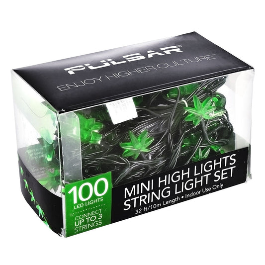 Pulsar Mini High Lights Hemp Leaf LED String Light Set - Smoke N’ Poke