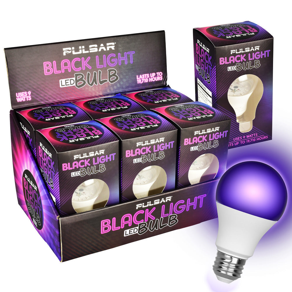 6PC DISP - Pulsar LED Black Light Bulb - 9 Watts - Smoke N’ Poke