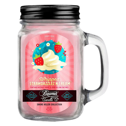 Beamer Candle Co. Mason Jar Candle | Whipped Strawdazzlez N' Cream - Smoke N’ Poke