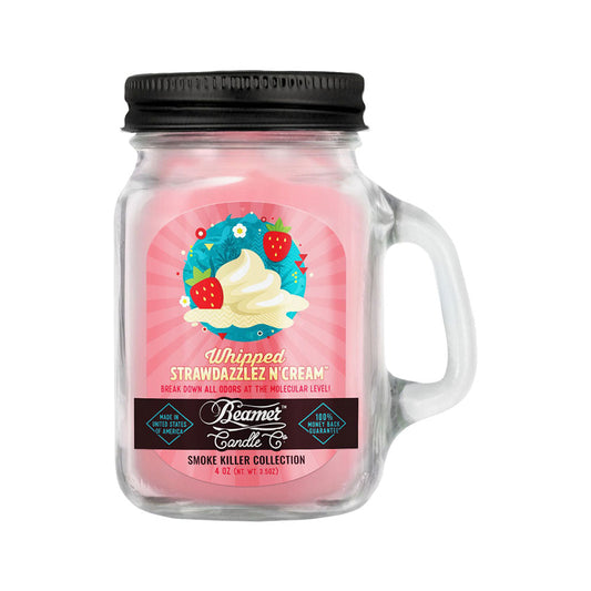 Beamer Candle Co. Mason Jar Candle | Whipped Strawdazzlez N' Cream - Smoke N’ Poke