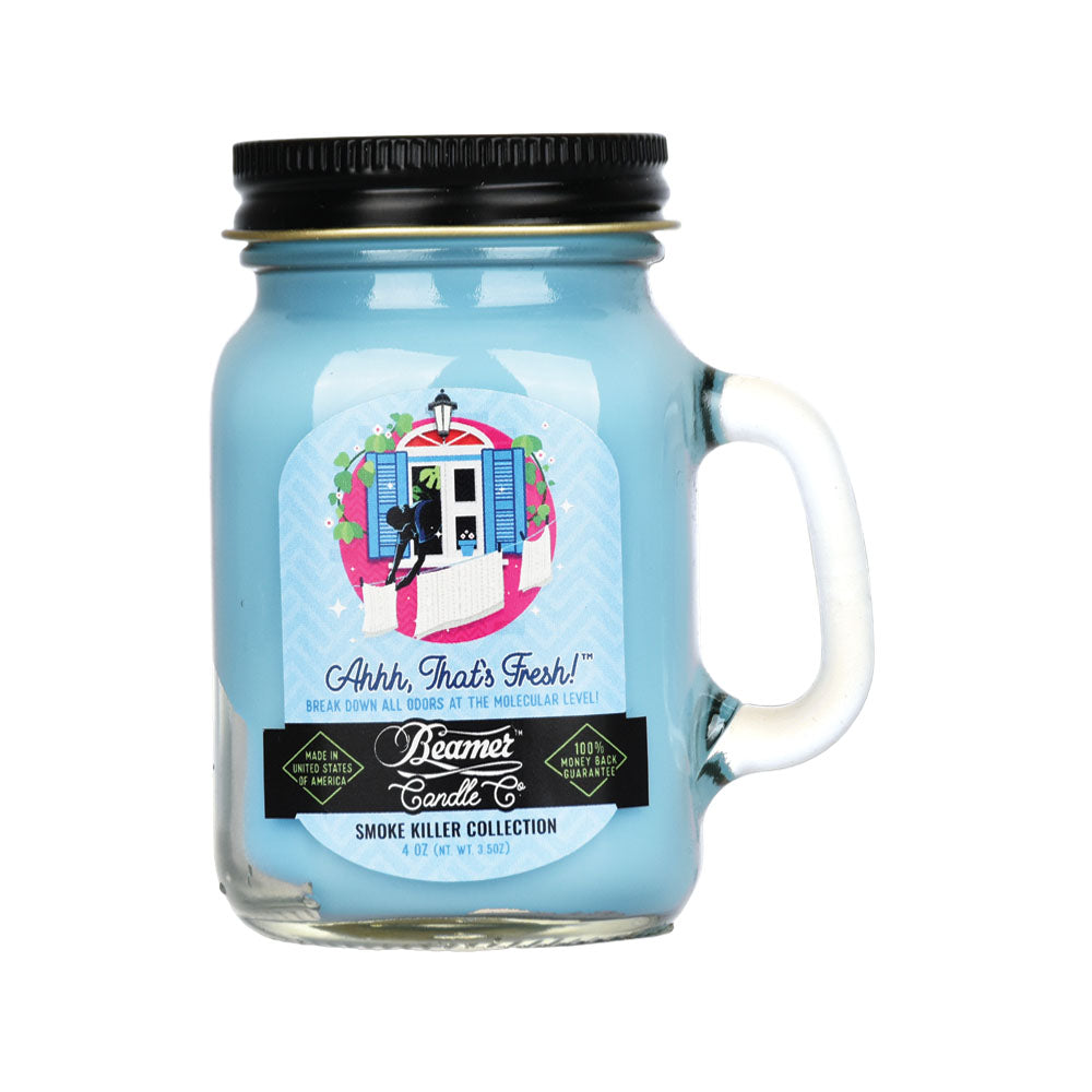 Beamer Candle Co. Mini Mason Jar Candle | Ahhh, That's Fresh! | 4oz - Smoke N’ Poke