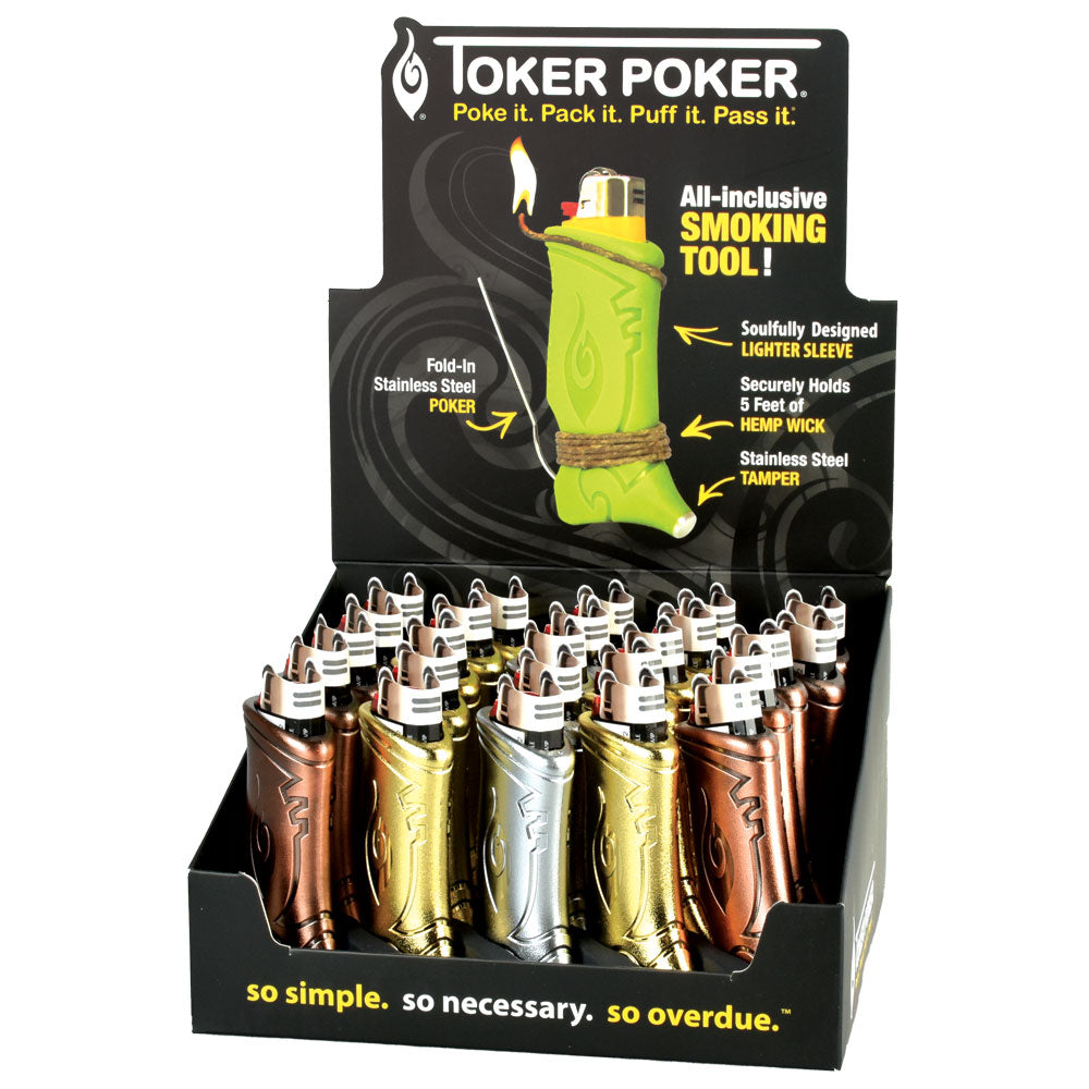 25pc Display - Toker Poker Lighter Sleeve - Smoke N’ Poke