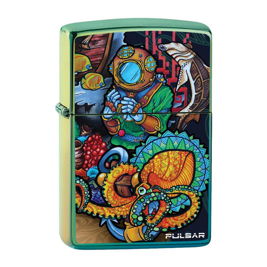 Pulsar Psychedelic Ocean Zippo Lighter - Smoke N’ Poke