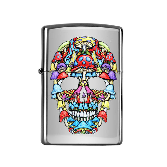 Death to Self Shroom Skull Zippo Lighter - Smoke N’ Poke