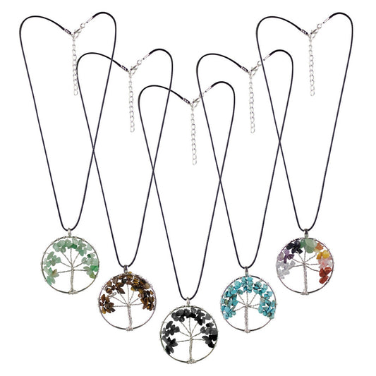 Semi Precious Gem Tree of Life Necklace - Smoke N’ Poke