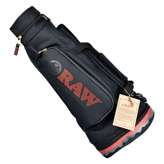 RAW Multi-compartment Cone Duffel Bag - 21"x9" / Black - Smoke N’ Poke