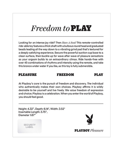 Playboy Pleasure Have a Seat - Deep Teal