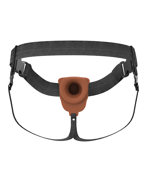 Fantasy X-Tensions Elite 7" Vibrating Hollow Strap-On - Brown