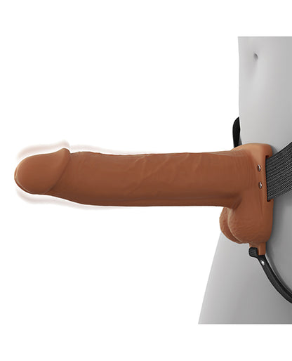 Fantasy X-Tensions Elite 8" Vibrating Hollow Strap-On - Light
