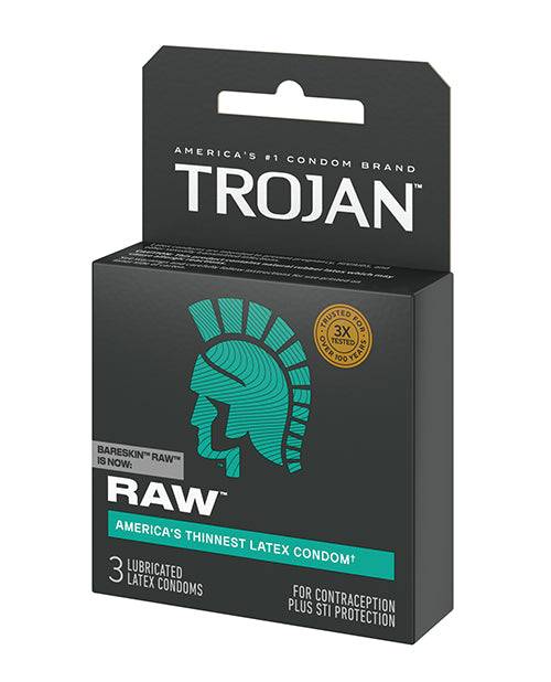 Trojan Raw Condoms - Pack of 3