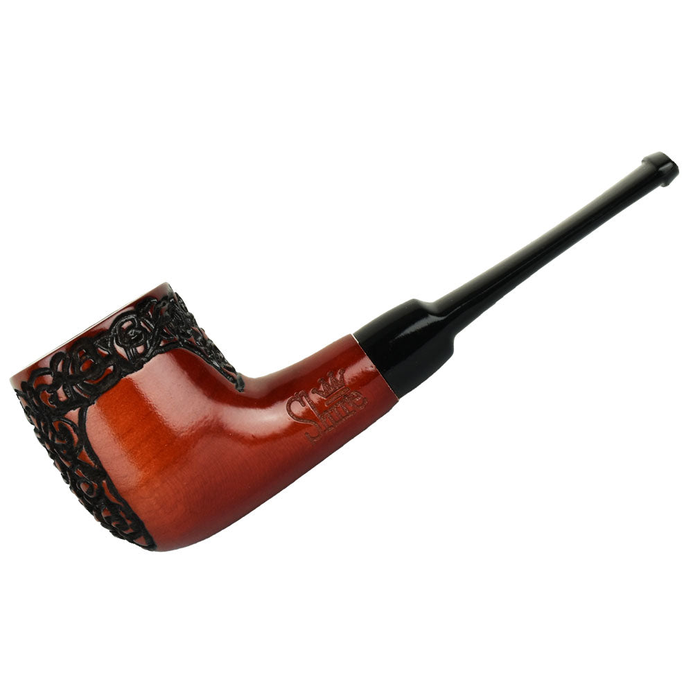 Pulsar Shire Pipes The English | Engraved Billiard Smoking Pipe - Smoke N’ Poke