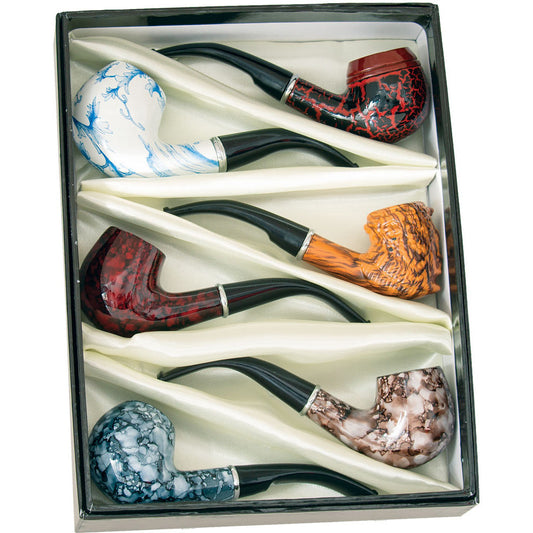 6PC BOX - Fujima Tobacco Pipe - 5.5"/ Assorted Designs - Smoke N’ Poke