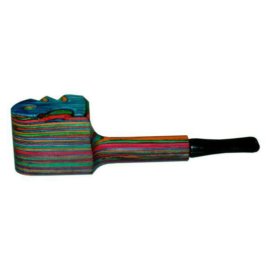 Exotic Wood Tobacco Pipe w/ Lid & Stem - Smoke N’ Poke