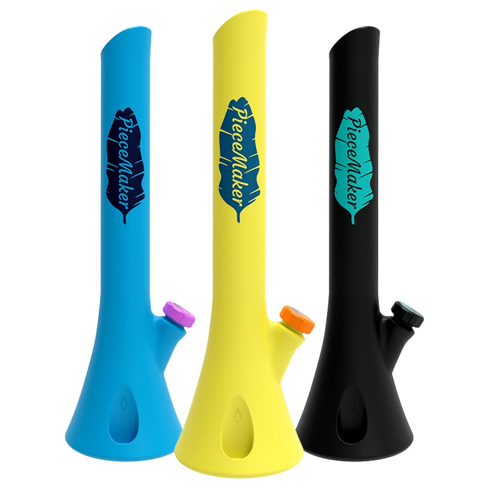 Piecemaker Kirby Silicone Water Pipe - 14.5" / Colors Vary