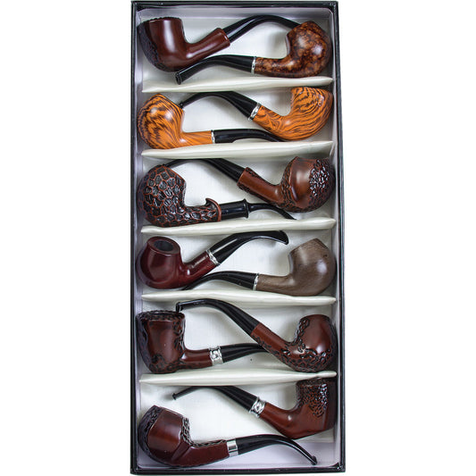 12PC BOX - Fujima Faux Wood Pipes - 6" / Assorted - Smoke N’ Poke