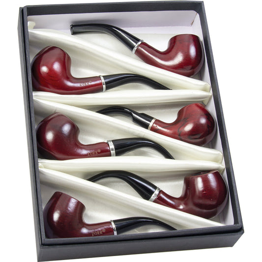 6PC BOX - Fujima Wooden Mix Pipes - 5.25" - Smoke N’ Poke