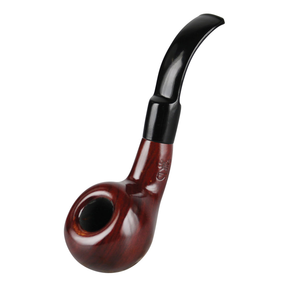 Pulsar Shire Pipes Bent Tomato Cherry Wood - 5.3" - Smoke N’ Poke