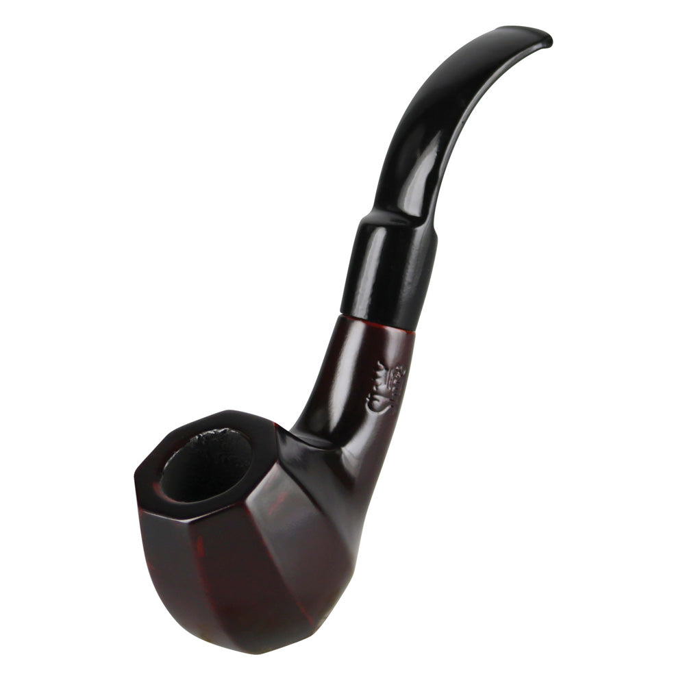 Pulsar Shire Pipes Bent Octagon Brandy Cherry Wood - 5.5" - Smoke N’ Poke