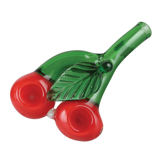 Double Cherry Glass Hand Pipe - 5.5" - Smoke N’ Poke