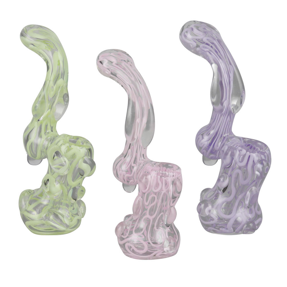 Slime Glass Bubbler - 5.5" / Colors Vary - Smoke N’ Poke