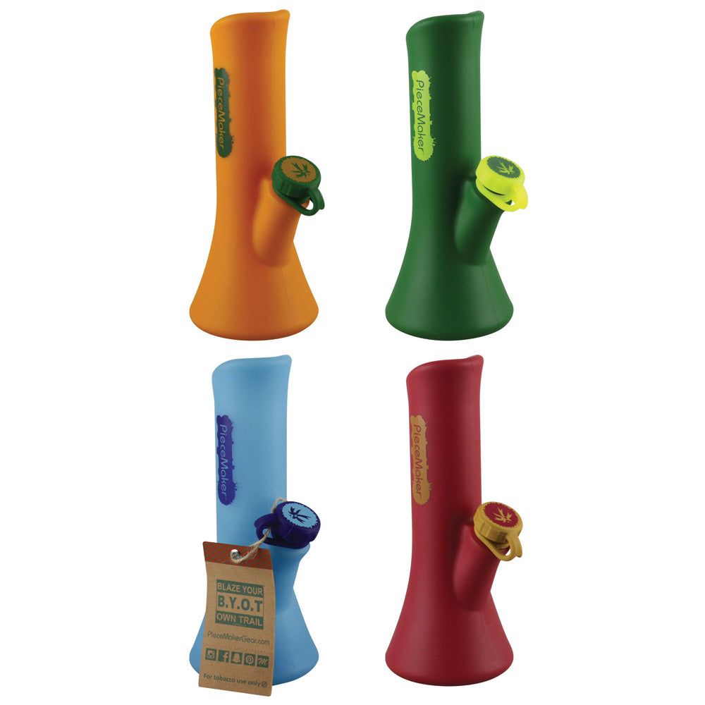 Piecemaker KaliGo Silicone Waterpipe - 8.5" / Colors Vary - Smoke N’ Poke