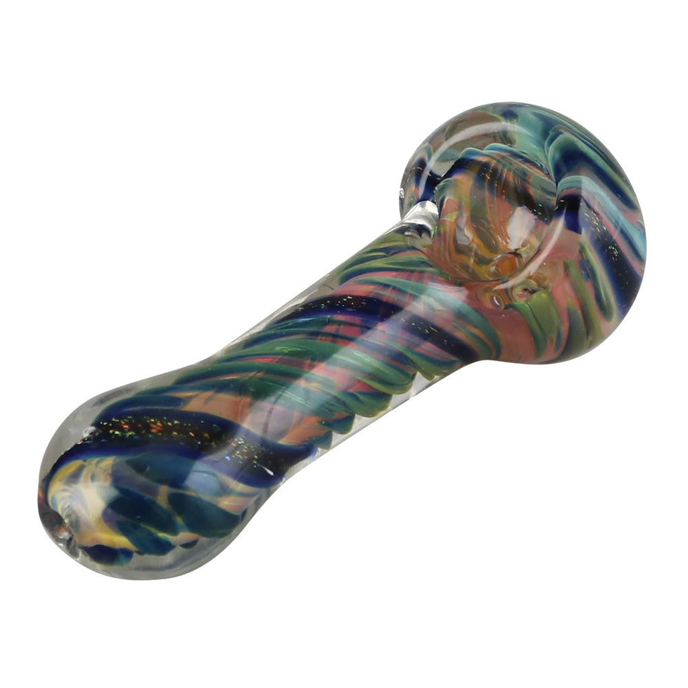 Spiral Fumed Dicro Glass Spoon Pipe - Smoke N’ Poke