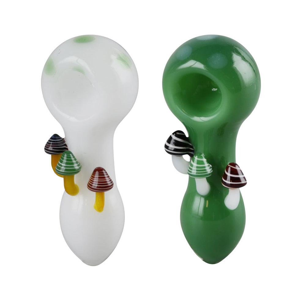 Mushroom Spoon Hand Pipe - 4" / Colors Vary - Smoke N’ Poke