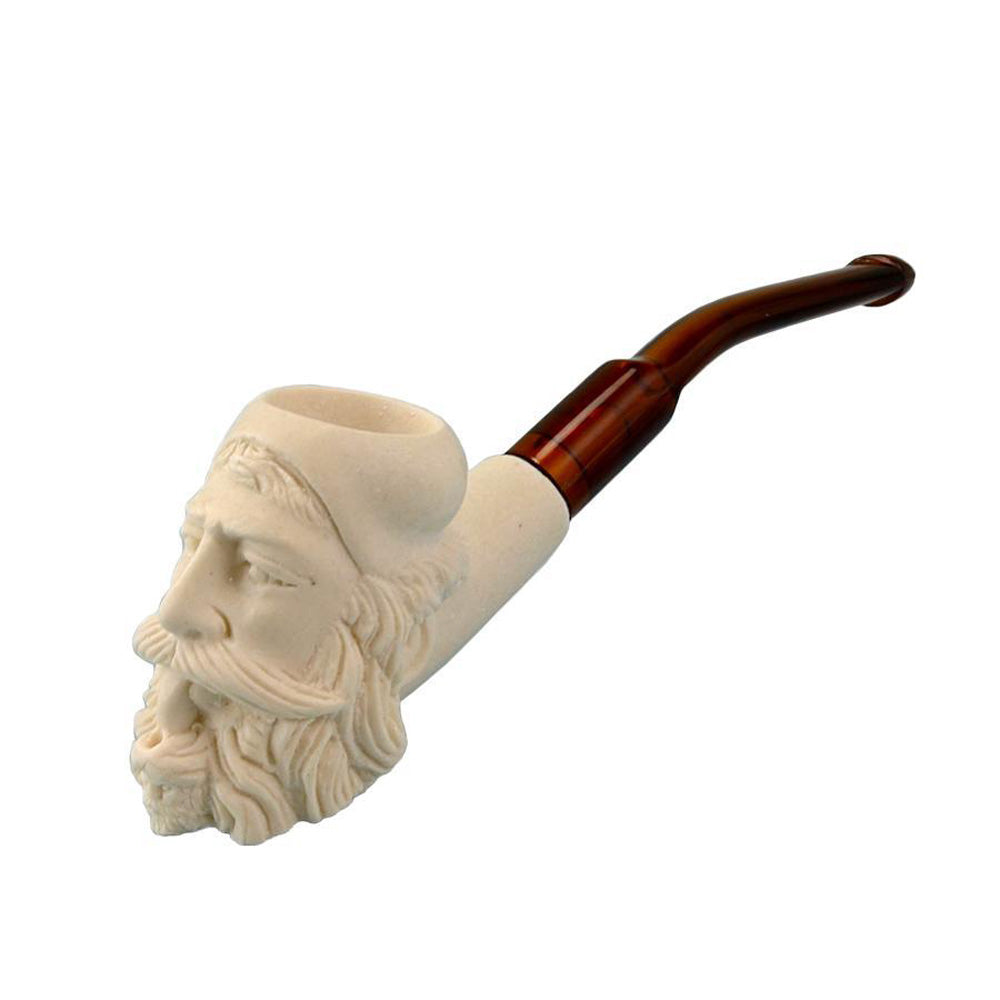 Hand Carved Small Meerschaum Pipe--Dunhill Head - Smoke N’ Poke