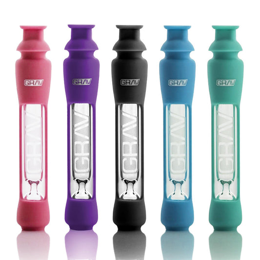 Grav Labs Silicone Taster Pipe - 4" / 12mm / Colors Vary - Smoke N’ Poke