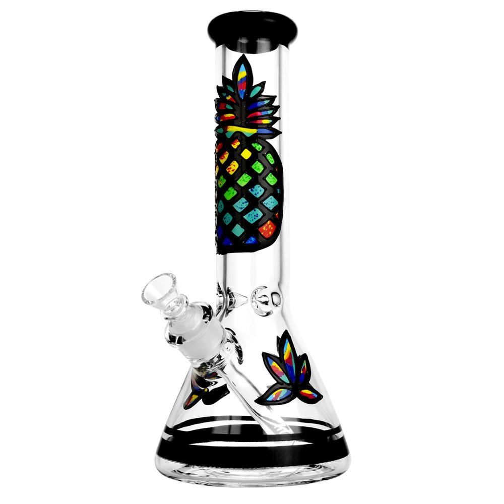 Psychedelic Pineapple Beaker Bong - Smoke N’ Poke