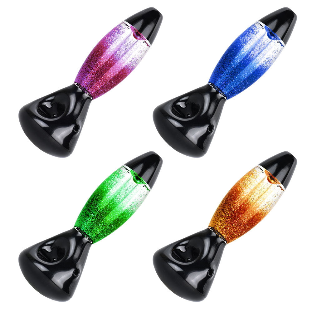 Lava Lamp Freezable Glycerin Hand Pipe - 4.5" / Colors Vary - Smoke N’ Poke