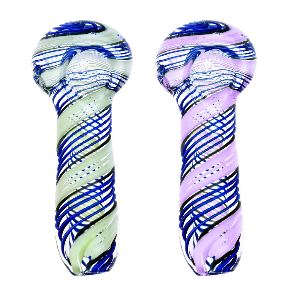 Blue Twist con pipa de mano Slime - 3.75" / Los colores varían