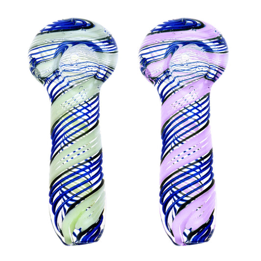 Blue Twist con pipa de mano Slime - 3.75" / Los colores varían