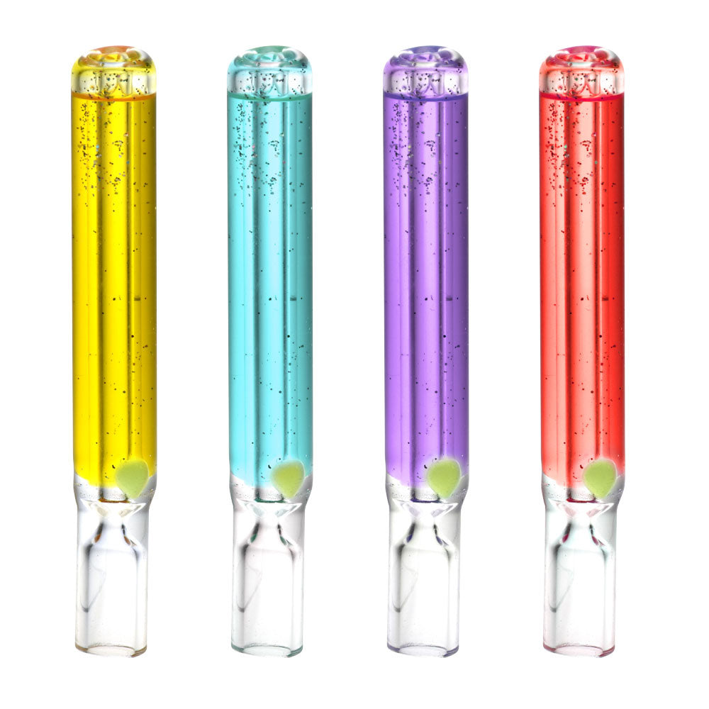 Glass Taster Bat w/ Freezable Glycerin - 4" / Colors Vary - Smoke N’ Poke