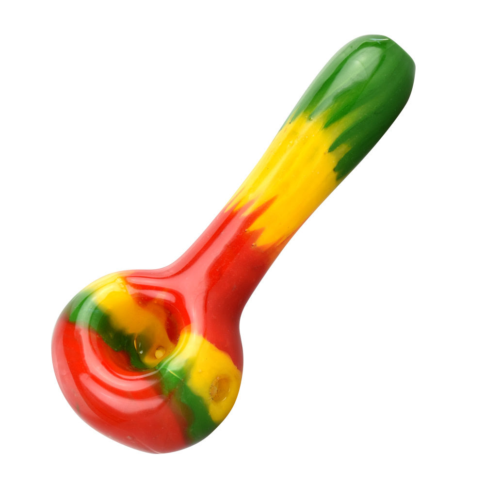 Rasta Color Block Spoon Pipe - Smoke N’ Poke