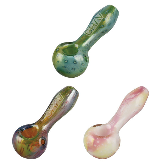 Grav Labs Bubble Trap Spoon Pipe - 3.75" / Colors Vary - Smoke N’ Poke