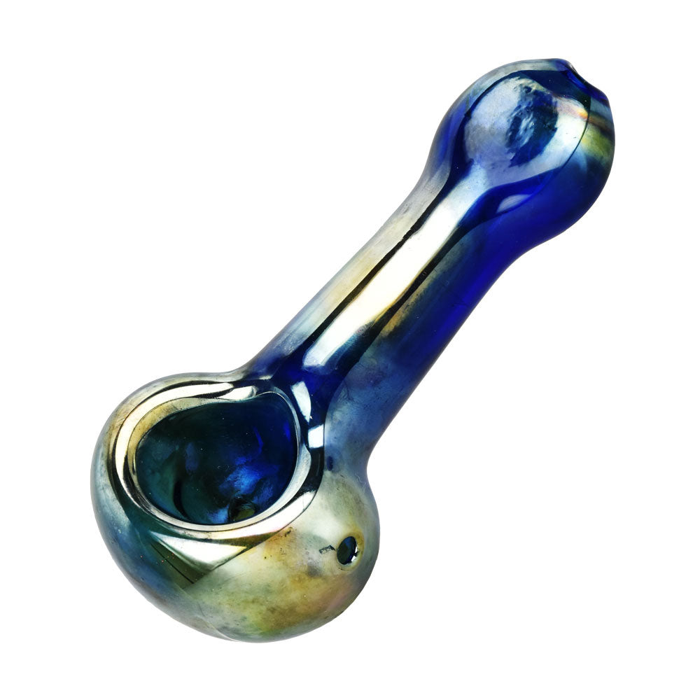 Oil Slick Lightweight Glass Spoon Pipe - Smoke N’ Poke