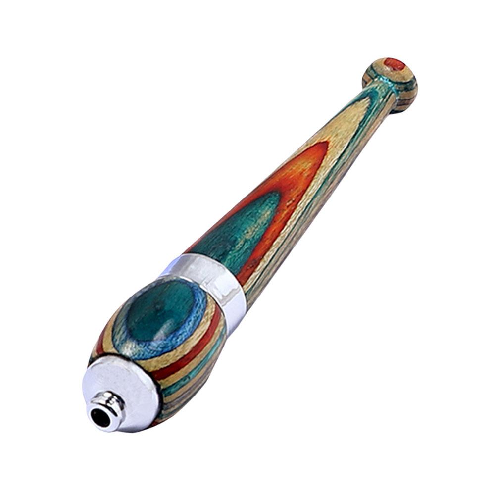 Rainbow Wood Zeppelin One Hitter Pipe - Smoke N’ Poke