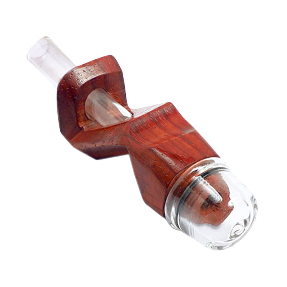 Scooped Wood 'n' Glass Hybrid Pipe | Colors Vary - Smoke N’ Poke