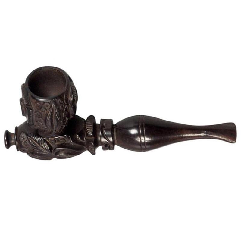 Carved Wood Hand Pipe - Smoke N’ Poke