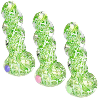 Slime Green Glass Spoon Pipe - 3.5"/Colors Vary - Smoke N’ Poke