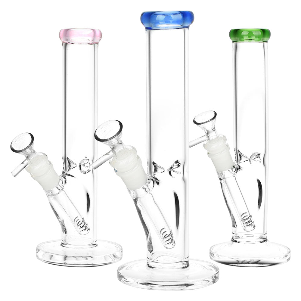 Classic Straight Tube Water Pipe | 14mm F | Colors Vary - Smoke N’ Poke