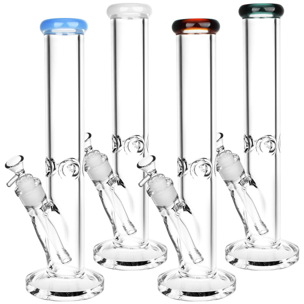 Classic Straight Tube Water Pipe | 14mm F | Colors Vary - Smoke N’ Poke